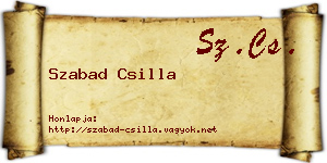 Szabad Csilla névjegykártya