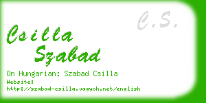 csilla szabad business card